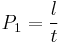 P_1 = \frac{l}{t}