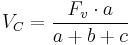 V_C=\frac{F_v\cdot a}{a%2Bb%2Bc}