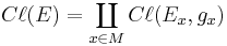 C\ell(E) = \coprod_{x\in M} C\ell(E_x,g_x)