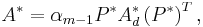 A^{*}=\alpha_{m-1}P^{*}A_{d}^{*}\left(P^{*}\right)^{T},