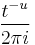 \frac{t^{-u}}{2\pi i}\,