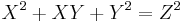 X^2%2BXY%2BY^2=Z^2 \,\!