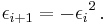 \epsilon_{i%2B1} = - {\epsilon_i}^2 \,.