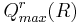 Q_{max}^r(R)