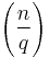 \left(\frac{n}{q}\right)