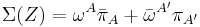 
\Sigma(Z)=\omega^{A}\bar\pi_{A}%2B\bar\omega^{A'}\pi_{A'}
