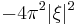 -4\pi^2 |\xi|^2