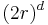 (2r)^d