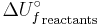 \Delta {U_f^\circ}_{\mathrm {reactants}}