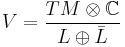 V = \frac{TM\otimes{\mathbb C}}{L\oplus\bar{L}}