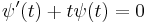 \psi'(t)%2Bt\psi(t) = 0