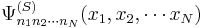 \Psi^{(S)}_{n_1 n_2 \cdots n_N} (x_1, x_2, \cdots x_N)