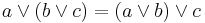 a \lor (b \lor c) = (a \lor b) \lor c