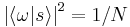  \left| \lang \omega | s \rang \right|^2 = 1/N