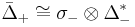 \bar{\Delta}_%2B \cong \sigma_-\otimes \Delta_-^*