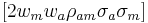   [ 2 w_m w_a \rho_{am} \sigma_a \sigma_m] \quad 