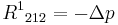  {R^1}_{212} = -\Delta p