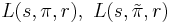 L(s,\pi,r), \ L(s,\tilde{\pi}, r) \ 