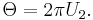 \Theta = 2\pi U_2. \,