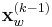 \mathbf{x}_w^{(k-1)}