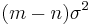 (m-n)\sigma^2