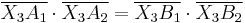 
\overline{X_{3}A_{1}} \cdot \overline{X_{3}A_{2}} = \overline{X_{3}B_{1}} \cdot \overline{X_{3}B_{2}}
