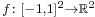 \scriptstyle f\colon [-1,1]^2\to\mathbb{R}^2