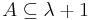 A \subseteq \lambda %2B1