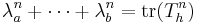 \lambda_a^n%2B\dots%2B\lambda_b^n = \mathrm{tr}(T_h^n)