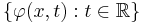 \{\varphi(x,t):t\in\R\}