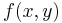 \textstyle f(x, y)