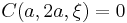 C(a,2a,\xi)=0