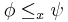 \phi \leq_{x} \psi\,