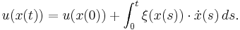 u(x(t)) = u(x(0)) %2B \int_0^t \xi(x(s))\cdot \dot x(s)\, ds.