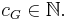 c_G \in \mathbb{N}.