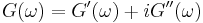 G(\omega)=G'(\omega)%2Bi G''(\omega)\,