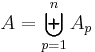 A = \biguplus_{p=1}^{n}{A_p}