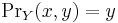 \operatorname{Pr}_Y(x,y) = y