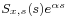 \scriptstyle S_{x,s}(s)e^{\alpha s}