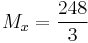 M_x= \frac{248}{3}