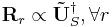 \mathbf{R}_{r}\propto\mathbf{\tilde{U}}_{S}^{\dagger}, \forall{r}