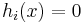 h_i(x) = 0