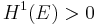  H^{1}(E)>0