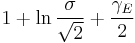 1 %2B \ln \frac{\sigma}{\sqrt{2}} %2B \frac{\gamma_E}{2}