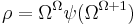 \rho = \Omega^\Omega \psi(\Omega^{\Omega%2B1})