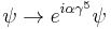 \psi \rightarrow e^{i \alpha \gamma^5}\psi