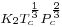 \scriptstyle K_2 T^{\frac {1}{3}}_c P^{\frac {2}{3}}_c