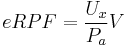 eRPF = \frac{U_x}{P_a} V