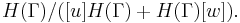 \displaystyle
H(\Gamma)/([u]H(\Gamma)%2BH(\Gamma)[w]).
