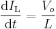 \frac{\operatorname{d}I_{\text{L}}}{\operatorname{d}t}=\frac{V_o}{L}